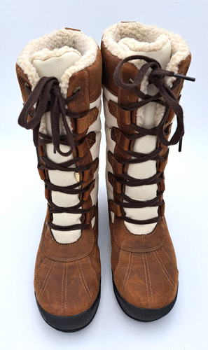 Botas de invierno Timberland para mujer Mt Hayes marrón crema Primaloft aisladas talla 8 - Imagen 4 de 7