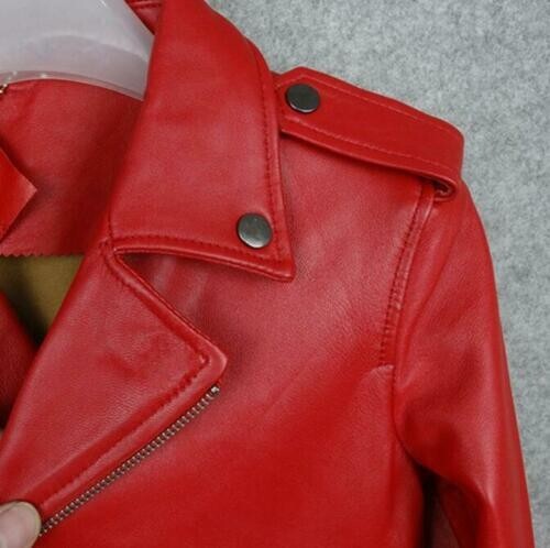 Red Leather Jacket Women Real Lambskin Moto Biker Jacket S M L XL 2XL New - Picture 3 of 8