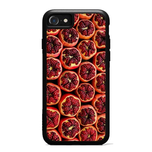Anti fingerprint For Apple iPhone SE 11 12 13 14 15 16 pomegranate fruit pattern - Picture 2 of 25