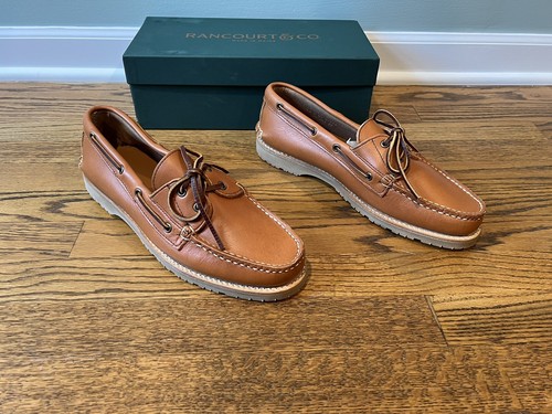 Neu im Karton Rancourt Bootsschuh Vibram Stollensohle hergestellt in Maine USA 12D
