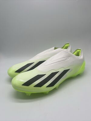 Adidas X Crazyfast.1 Laceless FG White/Green Cleats GY7378 Men's