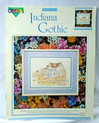 Indiana Gothic Color Chart Linda Bennett Victorian Cross Stitch Pattern Booklet - Picture 2 of 3