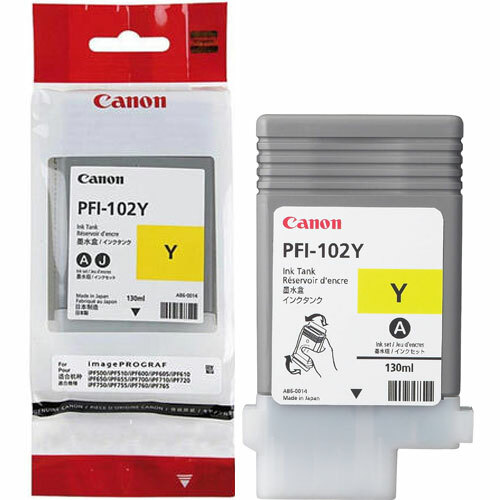 Canon imagePROGRAF iPF600 (PFI-102) Standard Yield Ink Cartridge Set - Foto 5 di 5