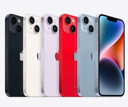 Apple iPhone 14 128 GB 6,1" OLED Dual Sim Apple A15 Bionic 12 MP telefono di FedEx