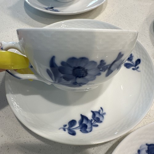 Vtg. Royal Copenhagen Denmark Blue Flowers Braided 2 5/8" Cup & Saucer 10/8261 - Picture 14 of 17