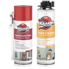 Kraken Bond Gaps & Cracks Filler Foam,Insulating Sealant 12oz 1 Pack -Straw Use