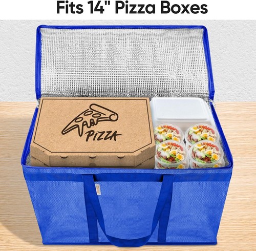 2 Stück 3XL isolierte wiederverwendbare Einkaufstaschen, faltbare Kühltasche für Lebensmittel - Bild 2 von 9