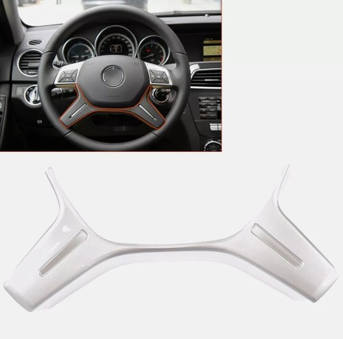 Matte Silver Car Steering Wheel Moulding Cover For Mercedes Benz ML GL 2012-2016 - Foto 3 di 10