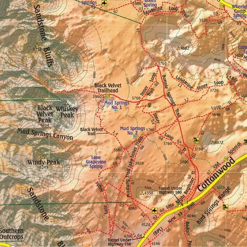 Guía de aventuras impermeable para ratones Red Rock Canyon Nevada mapa de senderos - Imagen 4 de 4