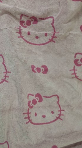 Vintage Hello Kitty Beach Towel Hot Pink Multi Kitty Embroidered Area 58" x 31" - Picture 14 of 21