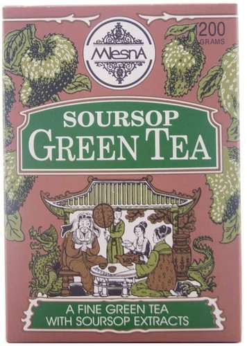 Pure Ceylon tea Mlesna Soursop Green Leaf Tea 200g 04 packs - Picture 1 of 4