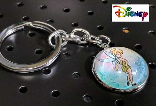 TINKERBELL DISNEY metal glass silver plated Movie Key chain cosplay US Seller - Picture 5 of 6