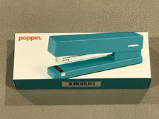 poppin brand stapler --- office desk accessory --- aqua blue --- new