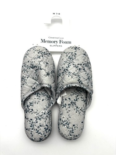 Charter Club Memory Foam Slippers Indoor/outdoor Slides - Picture 3 of 5