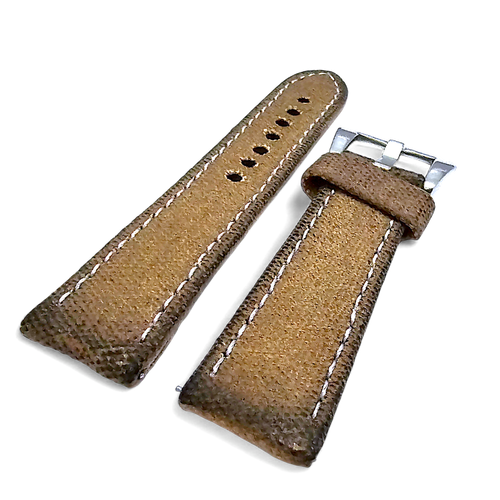 Handmade Distressed Canvas Watch Strap Thick Band Military Sailcloth 20mm 22mm - Picture 61 of 86
