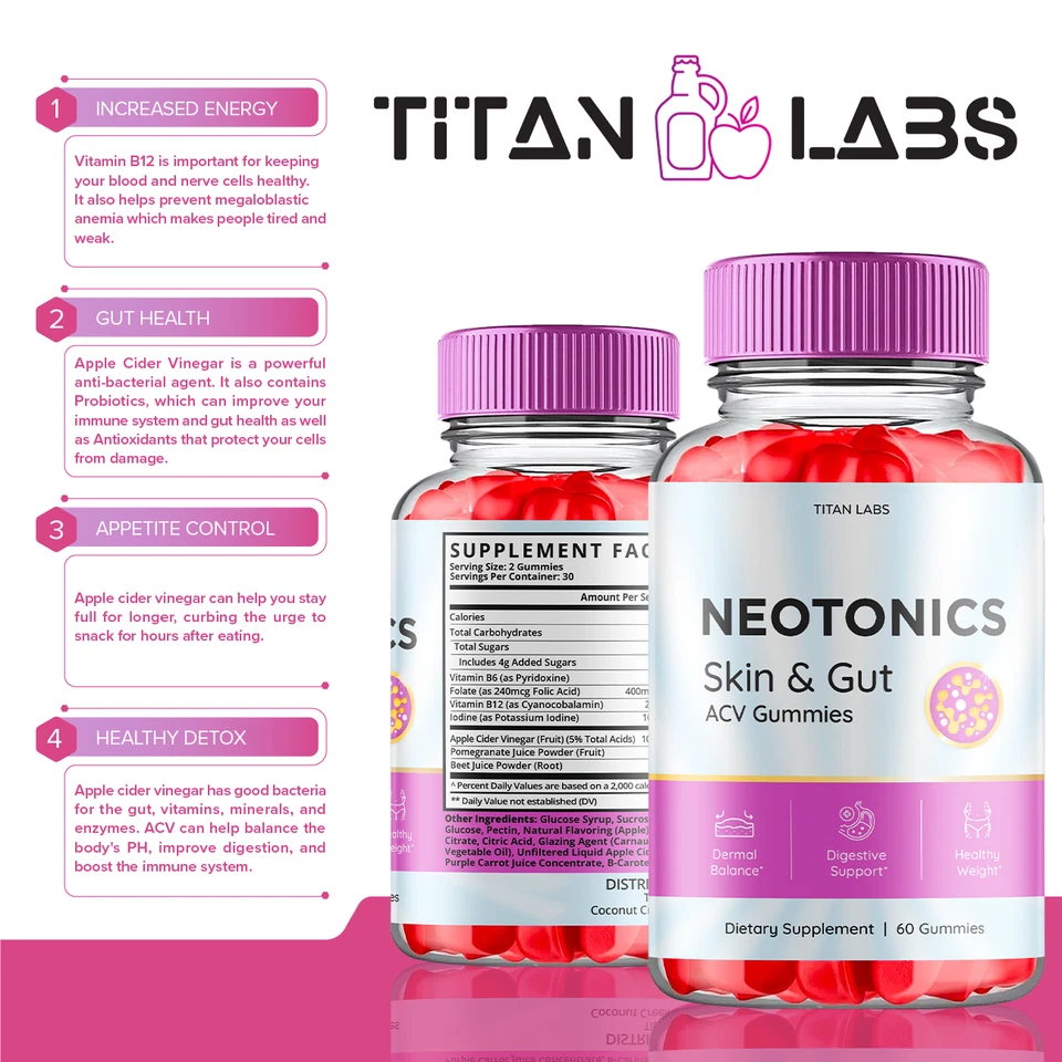 Gominolas Neotonics para la salud de la piel y el intestino - Gominolas Neotonics ACV OFICIALES - Paquete de 3 Foto 4 de 4