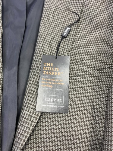 Haggar "The Multi-Tasker" 1002856 Men's Green Tweed Jacket - 40R - Picture 4 of 8