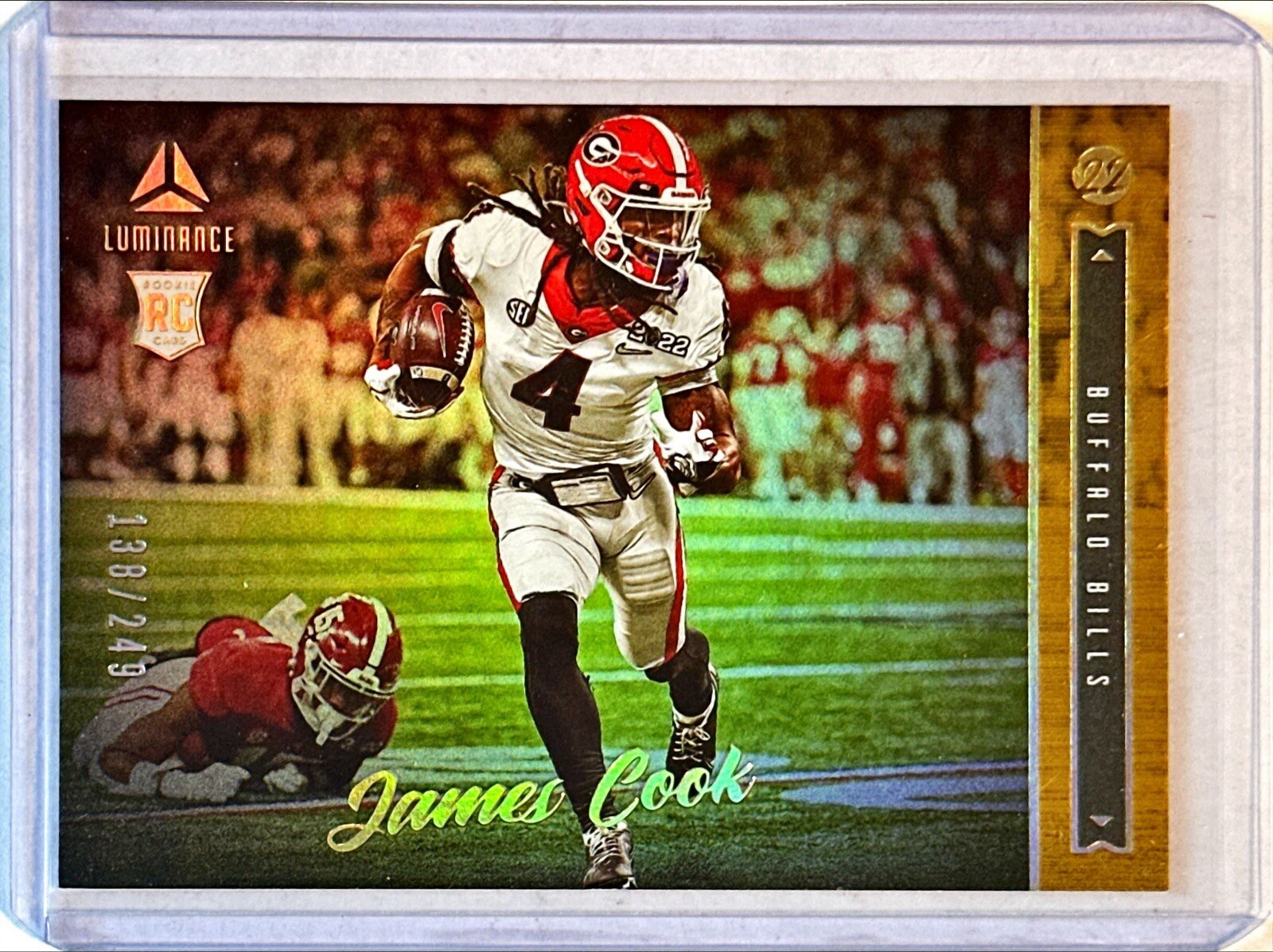JAMES COOK 2022 Panini Luminance Gold RC #181 Rookie 138/249 Bills Georgia
