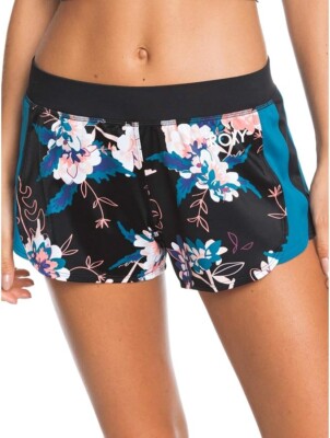 Roxy Women's Hard Day Night Fitness Short, True Black Vallay, Size S