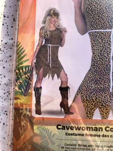 Cavewoman Costume Adult Medium Ladies Sexy Cave Girl Prehistoric Fancy Dress - Picture 5 of 24
