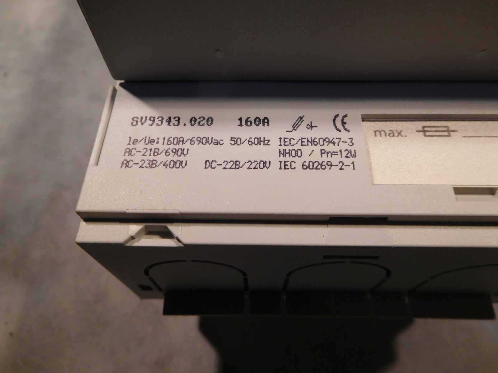 Rittal SV 9343.020 160Amp NH Switch Disconnects with Electronic Fuse Monitoring