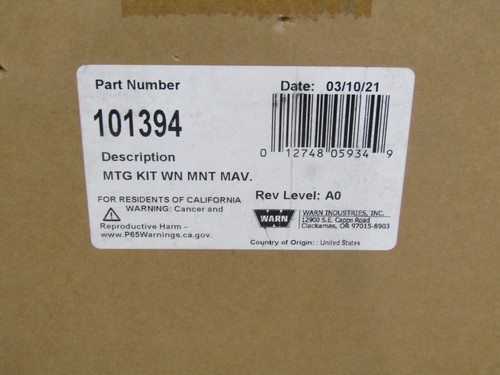 WARN WINCH MOUNT 2017-2023 CAN AM MAVERICK X3 BRAND NEW - Picture 2 of 3
