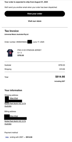 PSG x XO Stadium Jersey The Weeknd Collab | Size S | - Picture 8 of 8