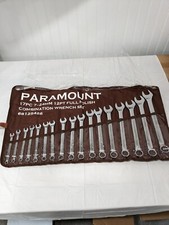 PARAMOUNT Combination Wrench Set: 17 Pc, 7 mm - 24 mm Wrench, Metric 022-17MSET