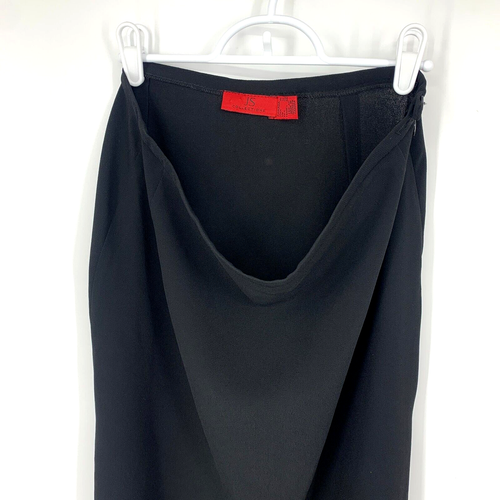 JS Collections Long Black Women's Skirt Size 10 Made in Canada Maxi - Picture 5 of 10