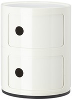 Kartell Componibili Round Storage Unit, 2 Drawer, White Kartell Componibili Round Storage Unit, 2 Drawer, White