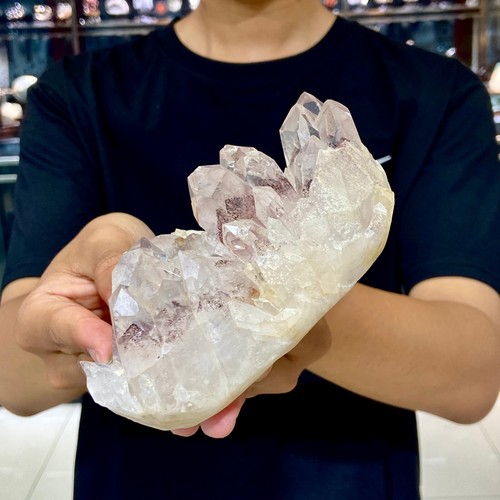 1.9LB Natural Rare White Crystal Limerian Quartz Cluster/Mineral Sample - 第 13/17 張圖片