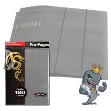 BCW Pro Double-Sided 9-Pocket Pages 10ct Pack - Gray (Side Load) FREE SHIP