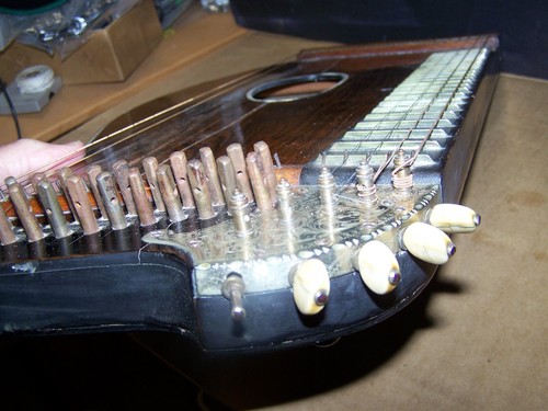 antike alte Zither Vintage. Original. Reparaturbedürftig wie für Teile - Bild 6 von 7
