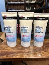 Neutrogena Ultra Sheer Dry Touch Lotion Sunscreen 30 3 oz Lot of 3 07/2024+ NEW