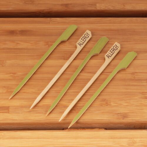 Allergy Food Marker - Bamboo Wood Paddle Picks Skewers - Picture 8 of 12