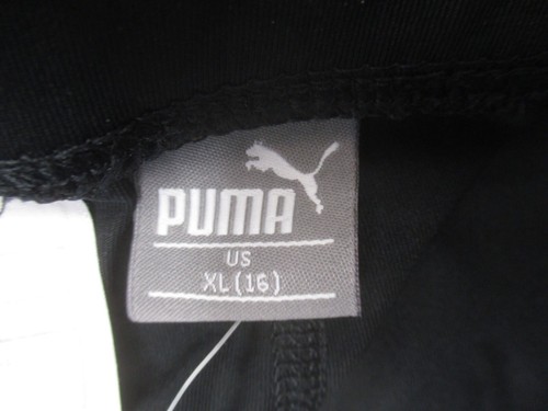 PUMA Size XL (16) Girls Black Stretch Pull On Athletic Compression Leggings 353 - Picture 7 of 10