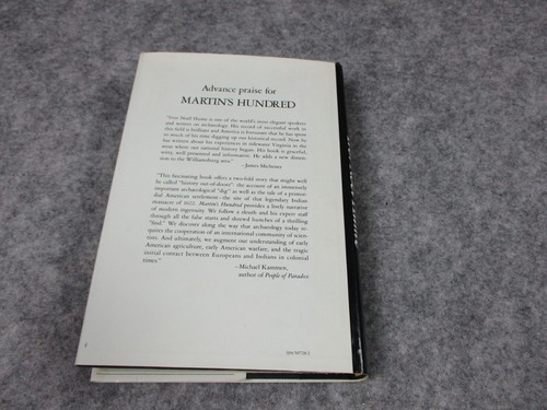 Martin's Hundred By Ivor Noel Hume HC DJ 1982 First Ed Colonial Virginia Settle - Picture 7 of 12
