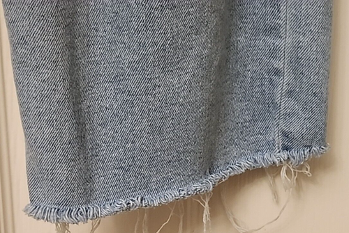 Wild Fable Highest Rise Straight Jeans Women's Size 10 Blue Raw Hem Distressed - Picture 8 of 10