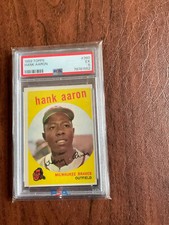 1959 Topps Hank Aaron (JUST GRADED) PSA 5 EXCELLENT 380 Vintage Braves