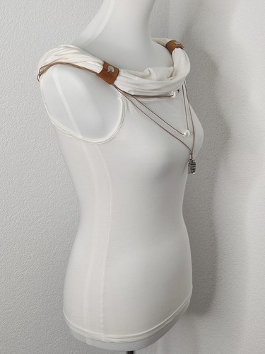 Baumwoll-Bluse, Sommerbluse mit originaler Dekoration, Gr. 34 - Bild 5 von 6