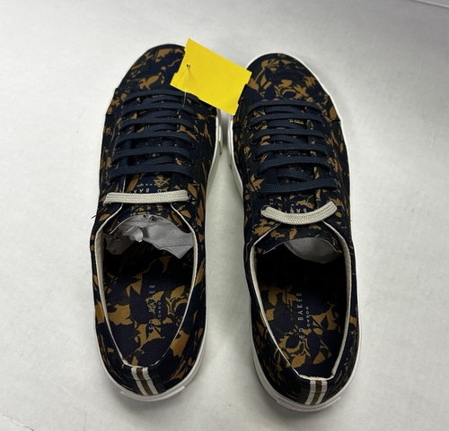 New $165 TED BAKER Ephron Canvas Men's Size 11 US Casual Navy Lace Up Sneakers - Picture 5 of 7