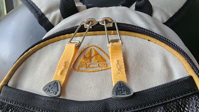 Nike ACG Vintage 90's Small Backpack Grey Yellow Nylon | eBay