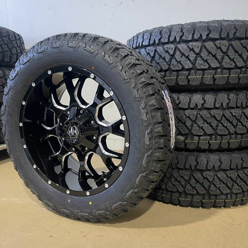 4) 20x9 Mayhem Warrior Black Wheels Rims 32" AT Tires 5x5 Jeep Gladiator JT - Picture 4 of 5