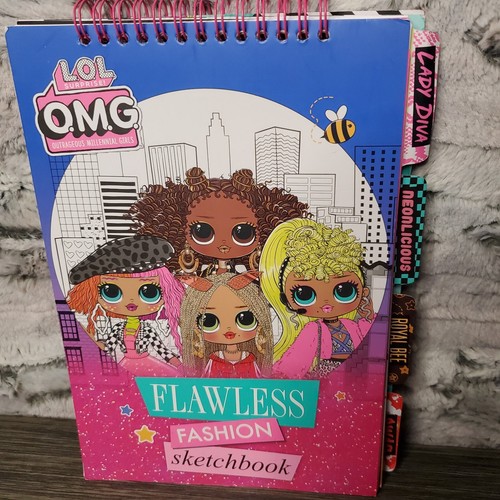 LOL OMG Flawless Fashion Sketchbook Fashion Design Stickers Included - Picture 1 of 10