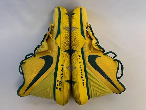 Nike Trainers Kyrie 5 Brazil Mid | Men's | Yellow/Green | Size 9 | Rare - Picture 3 of 12