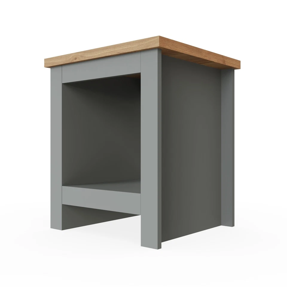 Side Table Lamp Stand Home Decor Coffee Table End Table Cubed Storage - Image 3 of 4