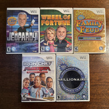 Wii 5 Games Jeopardy Wheel Of Fortune Family Feud Millionaire Iron Chef America