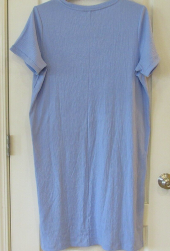 Jessica Simpson Textured Short Sleeve Midi Dress Blue Women's Sz XXL NWT - Picture 2 of 2