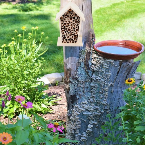 Wooden Insect Bee House Wood Shelter Nesting Box For Outdoor Garden Dec GU - Picture 8 of 10