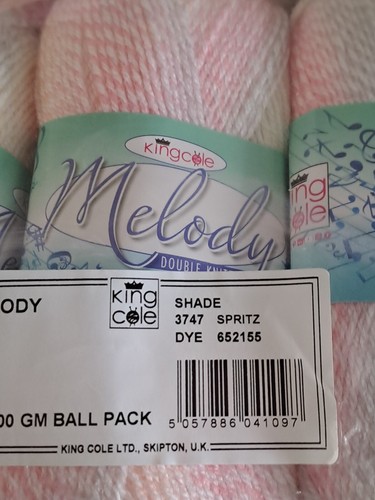 king cole melody dk acrylic yarn 4 x 100g balls assorted shades available - Picture 7 of 19